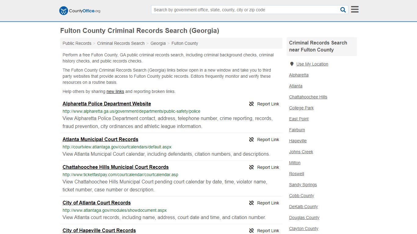 Criminal Records Search - Fulton County, GA (Arrests ...
